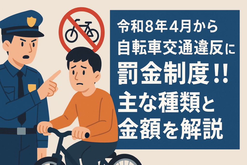 令和8年4月から自転車交通違反に罰金制度‼ 主な種類と金額を解説 - Life Up Blog